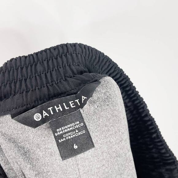 Athleta 6 Black Chelsea Cargo Lined Pants Jogger Woven Stretch Featherweight - Picture 8 of 14